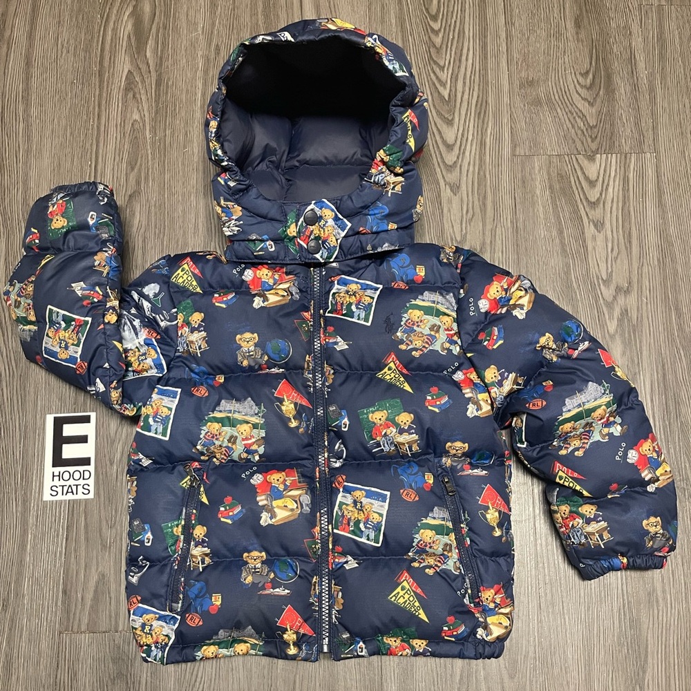 Polo Ralph Lauren Academy Print Boys Size 5 Puffer Jacket